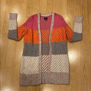 Striped Heavy long Cadigan